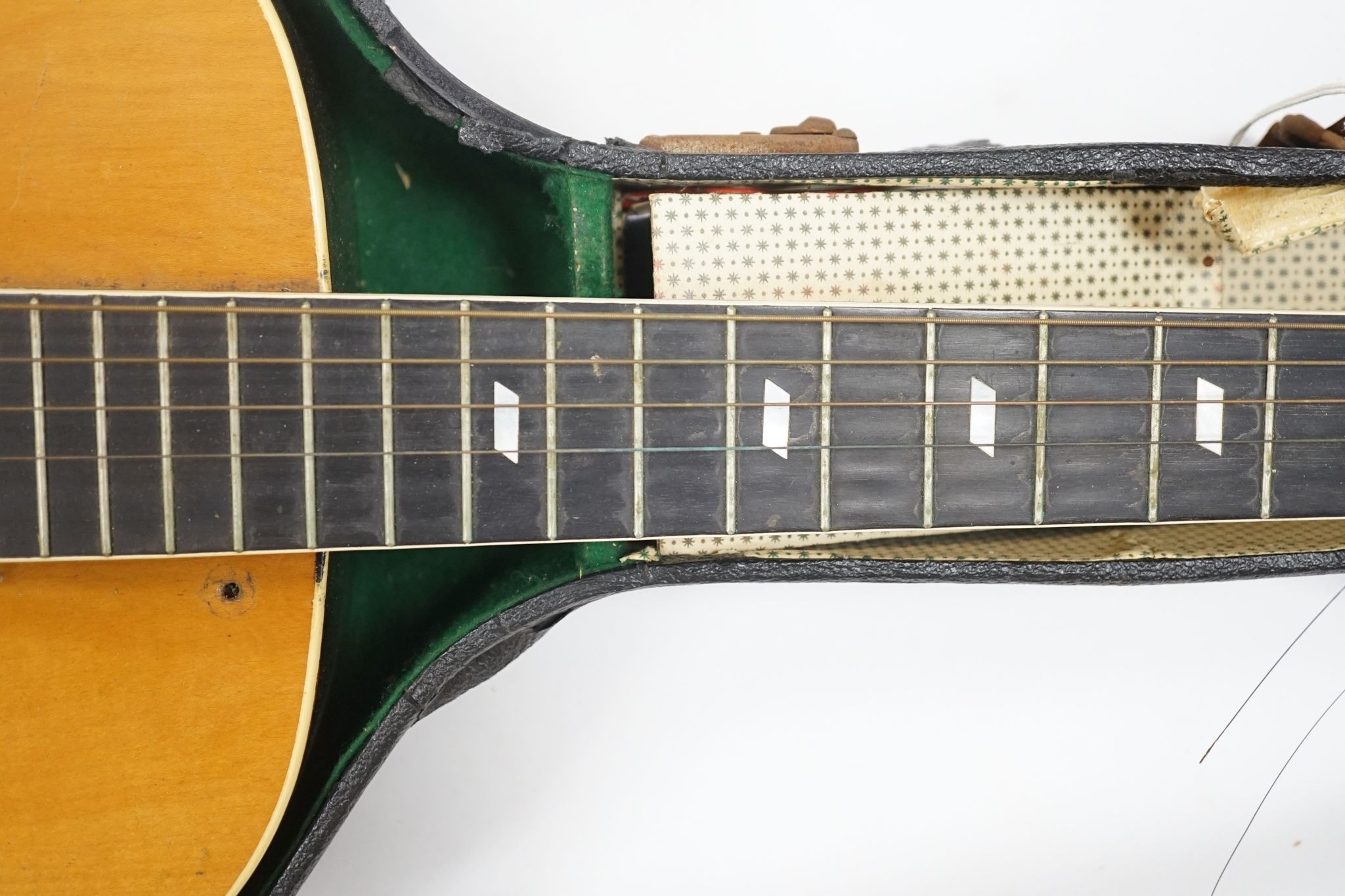 A Radiotone 7812 Jazz Archtop guitar made in the mid to late 1930's in the Czech Republic at Schonbach.